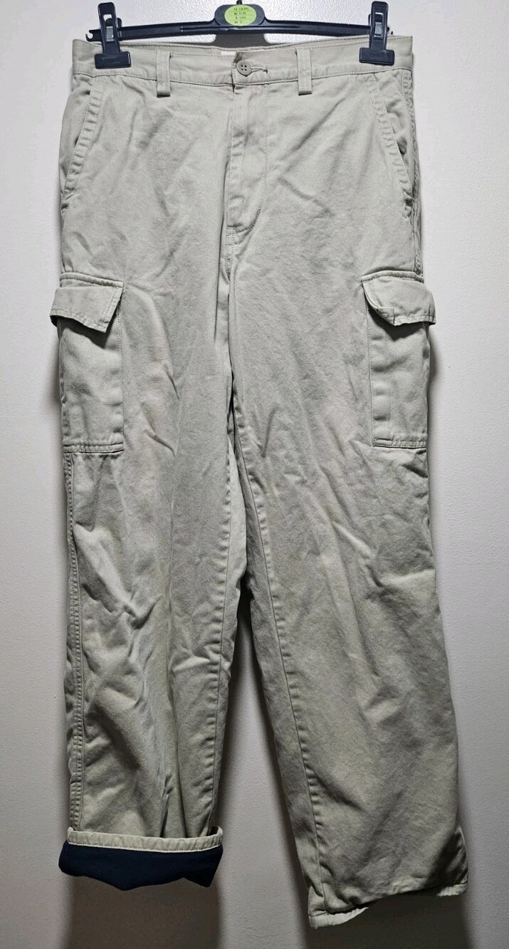 Vintage Gap Fleece Cargo Pants Men's 30x30 Khaki Gorpcore Skate